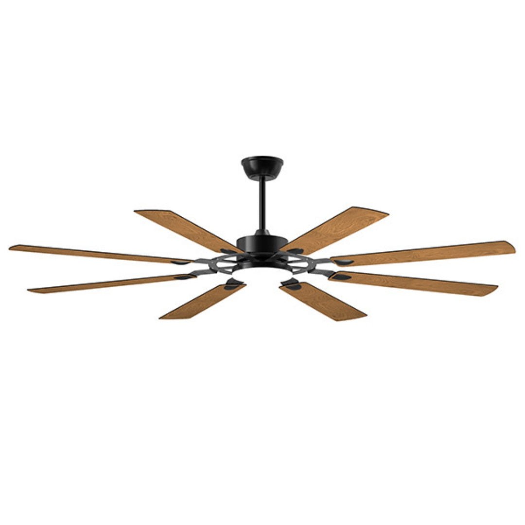 72-Inch Modern Ceiling Fan with LED Light - Black