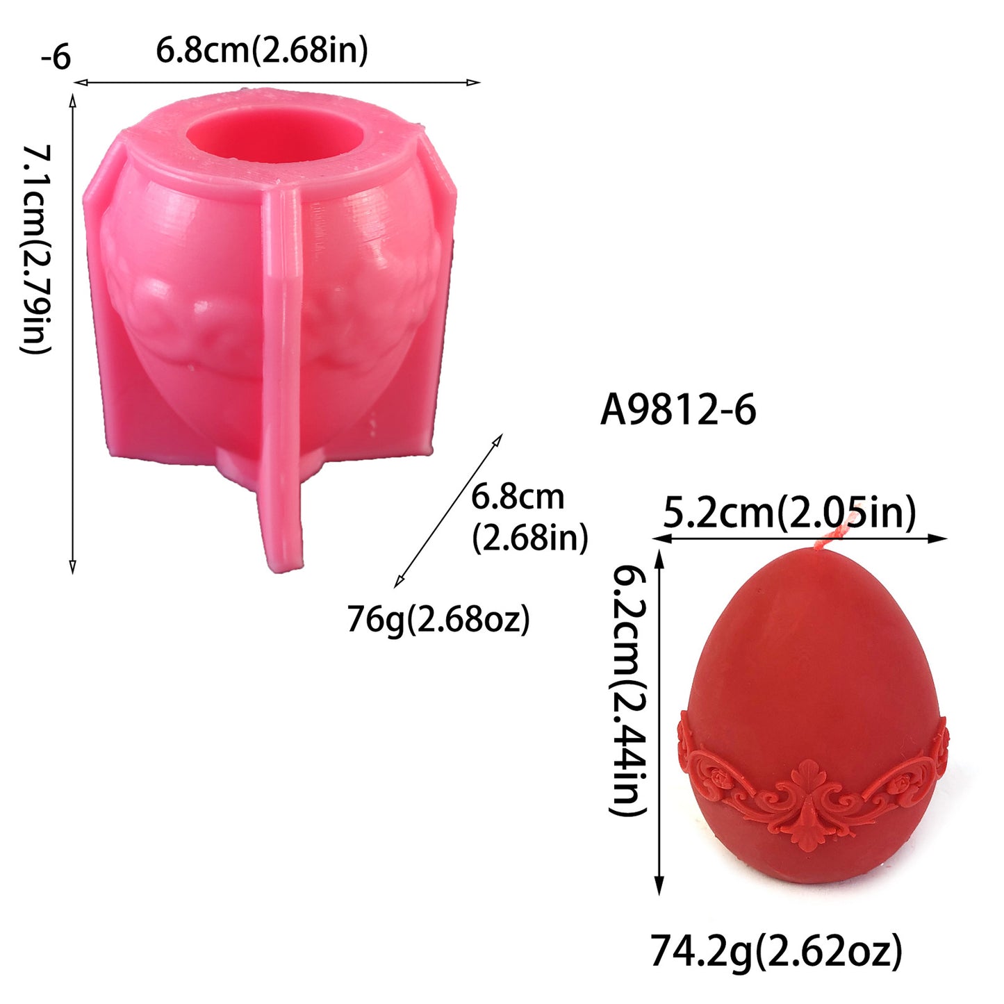 Egg Silicone Mold for Baking, Chocolate, Candle Making & Crafts - Irregular Shapes
