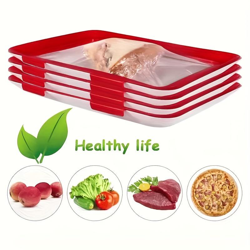 Disposable Red Plastic Food Tray Thickened Rectangular Serving