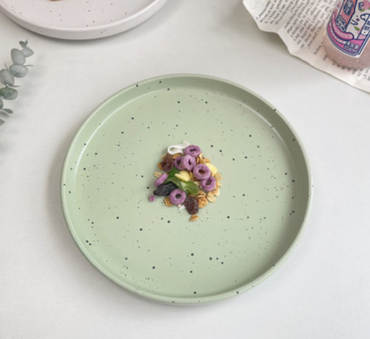 8-Inch Ceramic Plate Set for Kitchen Storage - Multiple Styles