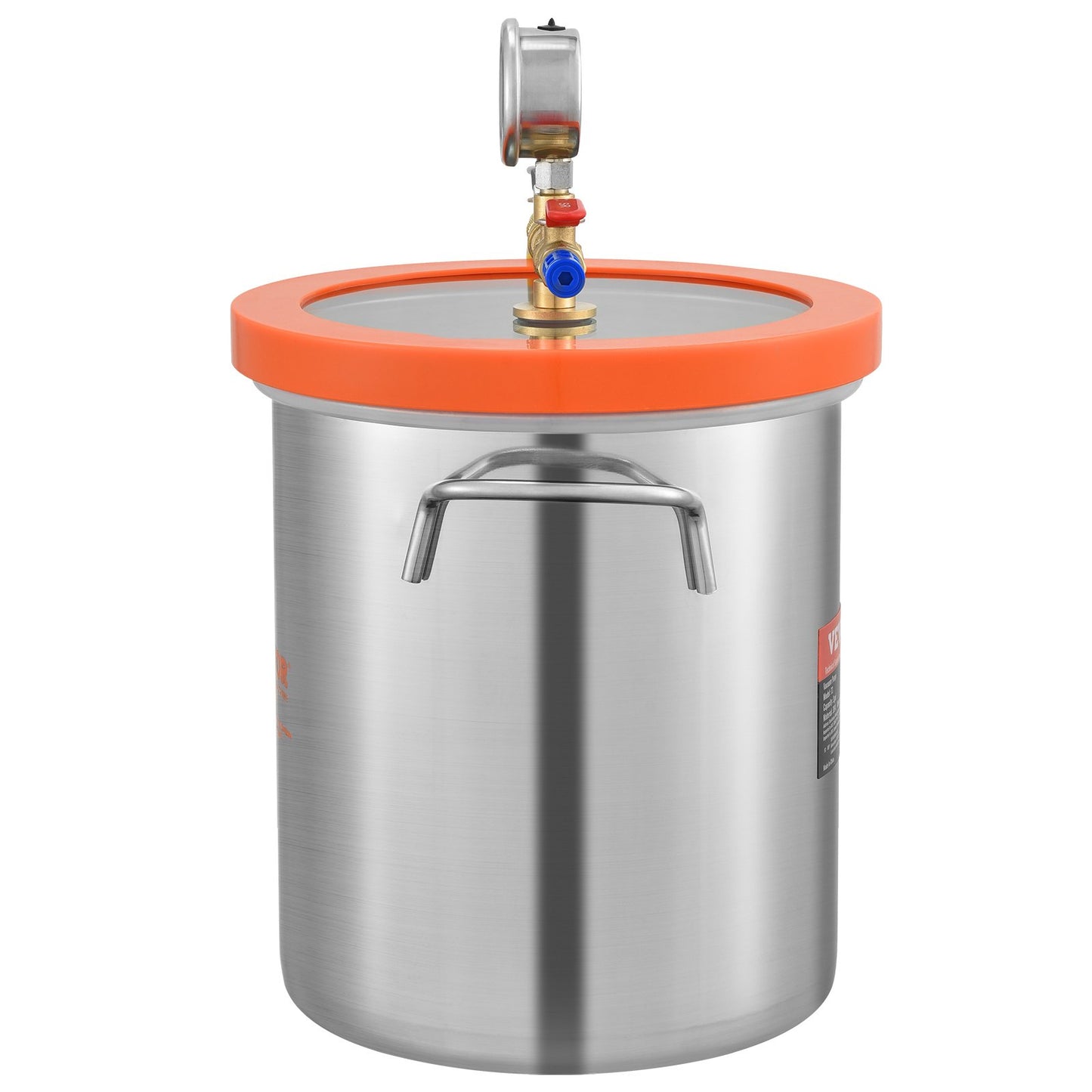 5 Gallon Vacuum Chamber with Tempered Glass Lid - Stainless Steel Degassing Tool