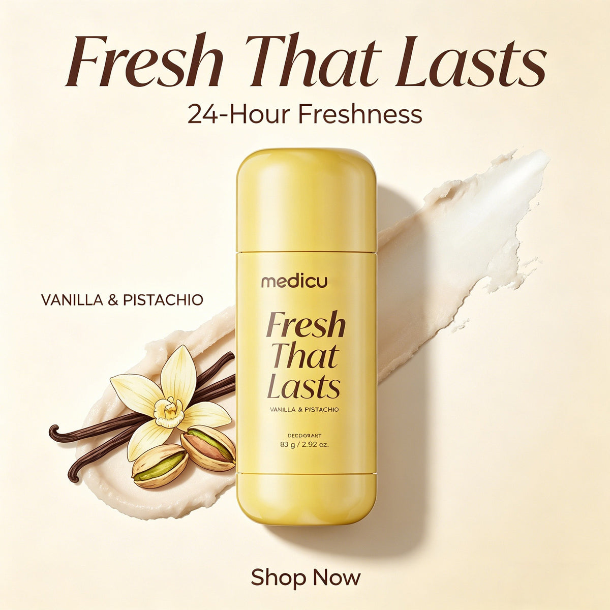 Underarm Deodorant & Antiperspirant Body Cream - 83g
