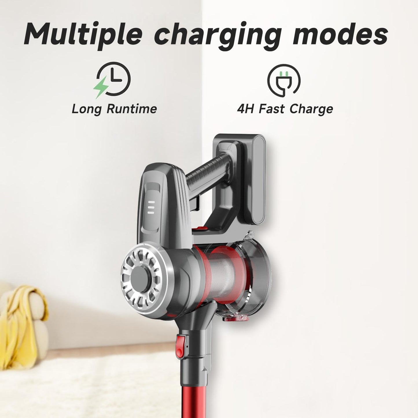 8-in-1 Cordless Vacuum Cleaner with Powerful Suction & Long Battery Life
