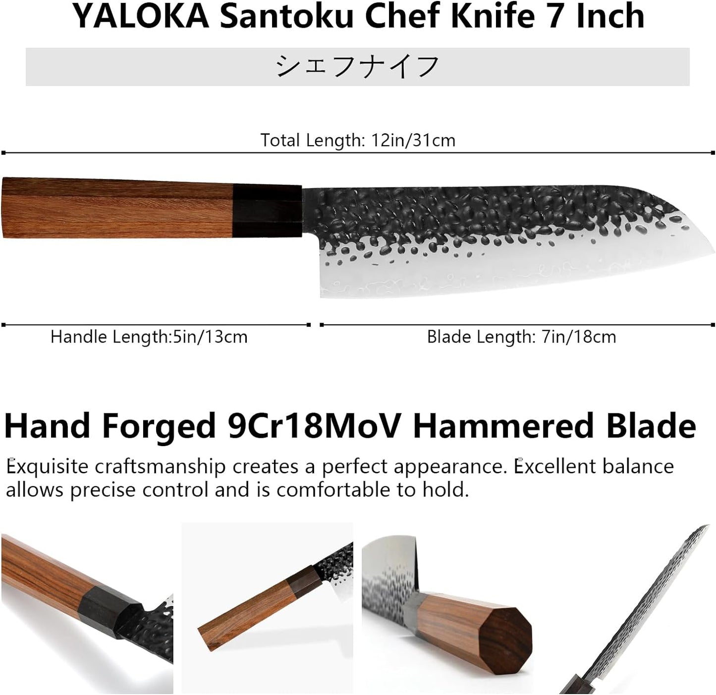 8-Inch Gyuto Knife - Professional Japanese Chef Knife - High Carbon Steel Blade