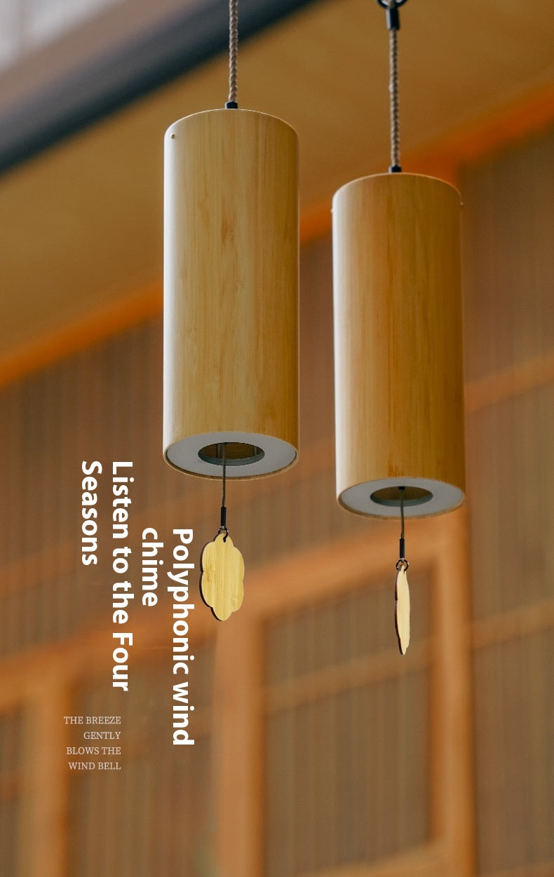 8-Tone Four Seasons Wind Chimes - Bamboo Modern Garden Decor Gift