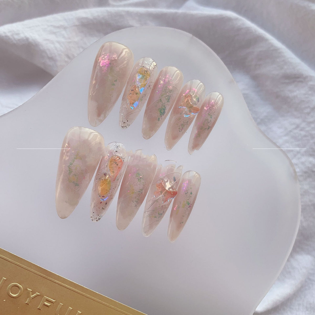 White Fairy Nail Stickers - Polarised Wearable Nails