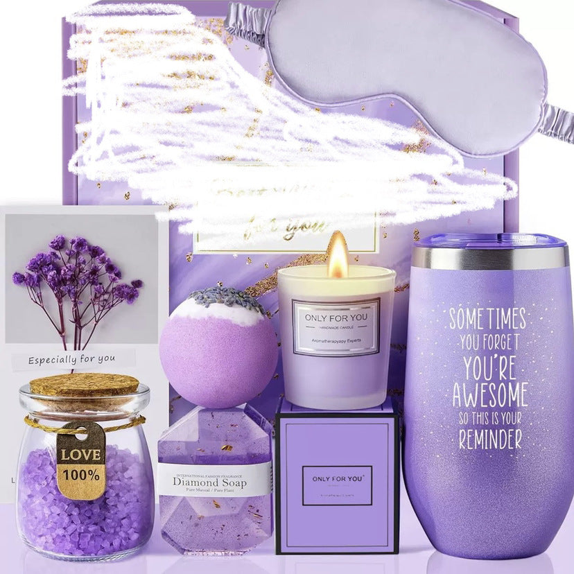 Aromatherapy Candle Bath Set Gift Box - Home Spa & Relaxation
