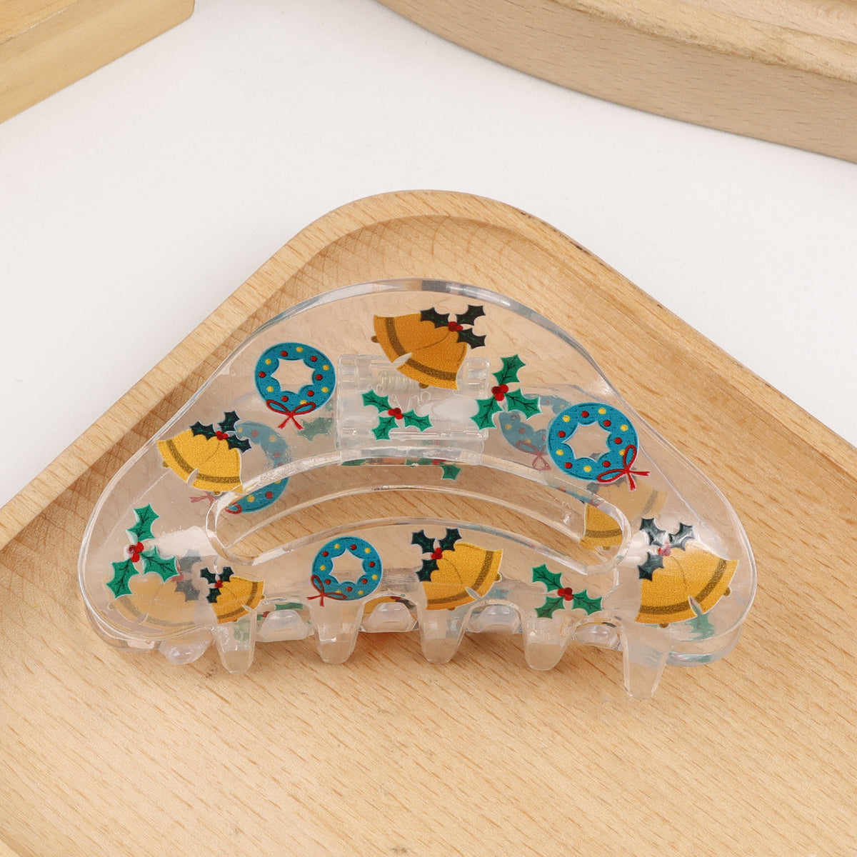 Festive Hair Clip - Christmas Patterned Shark Design