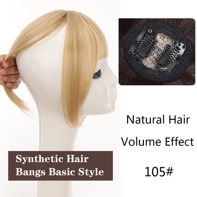 3D Bangs Straight Replacement Hair Covering Wig Set - High-Temp Fiber