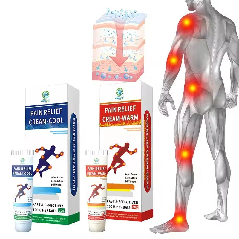 Pain Relief Emulsifiable Paste Plaster for External Skin Care 50g - Heat & Cold Sensation Variants