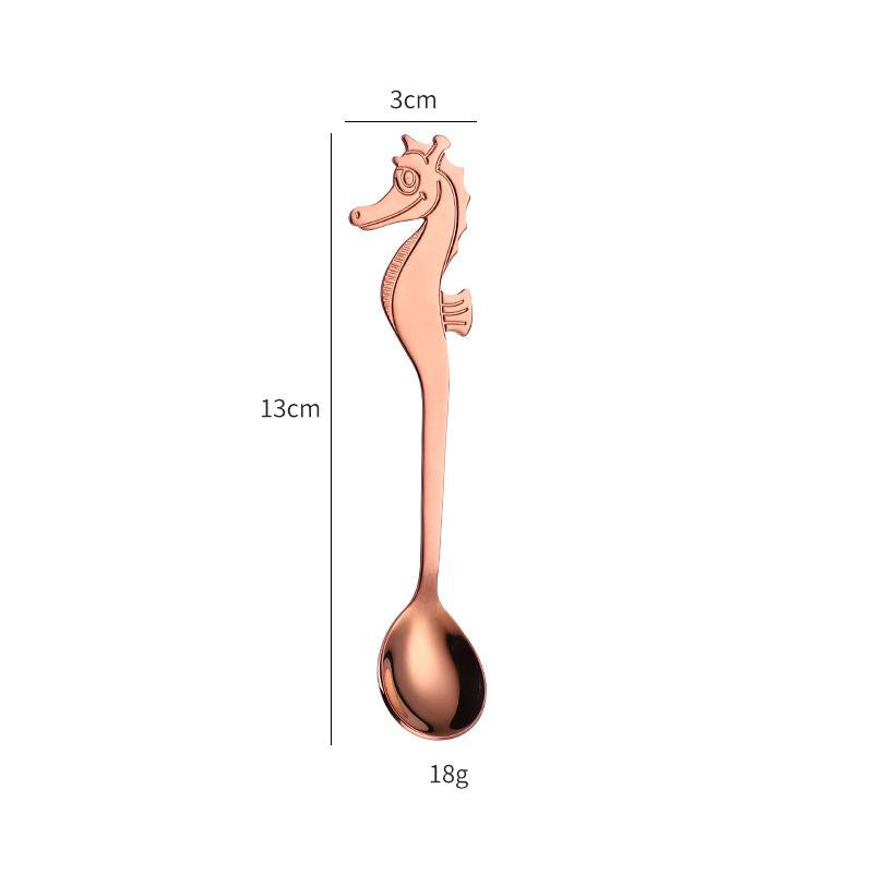 Stainless Steel Seahorse Coffee Spoon - Elegant Kitchen Utensil