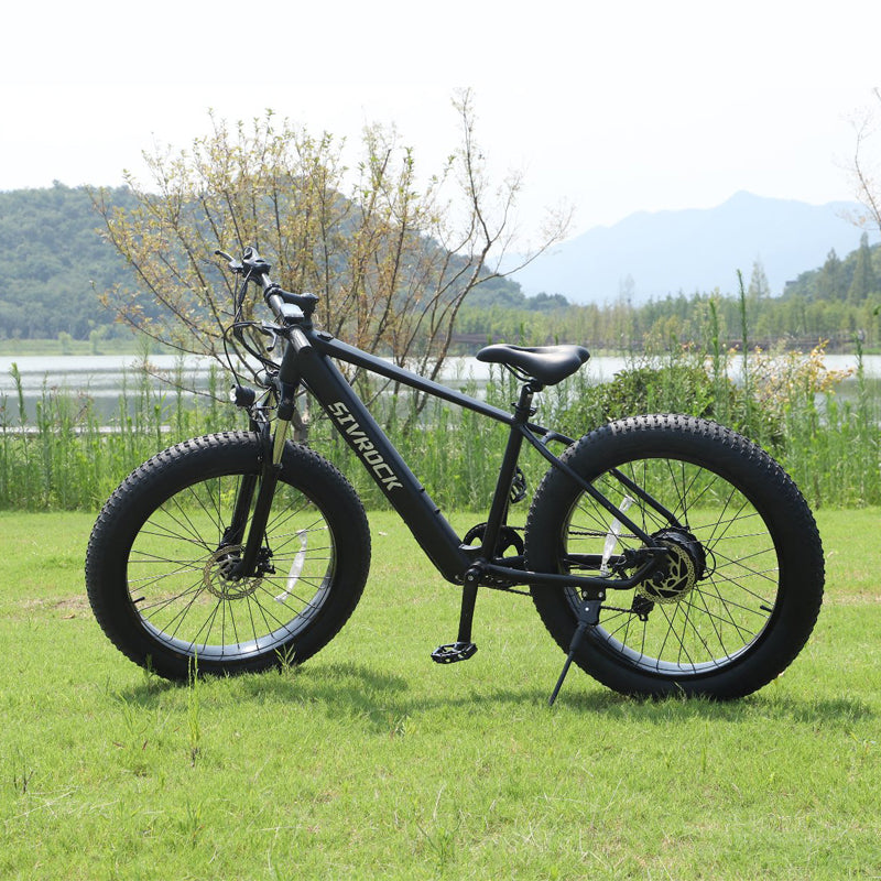 1000W Electric Fat Tire Mountain Bike - 26x4 Inch, Black