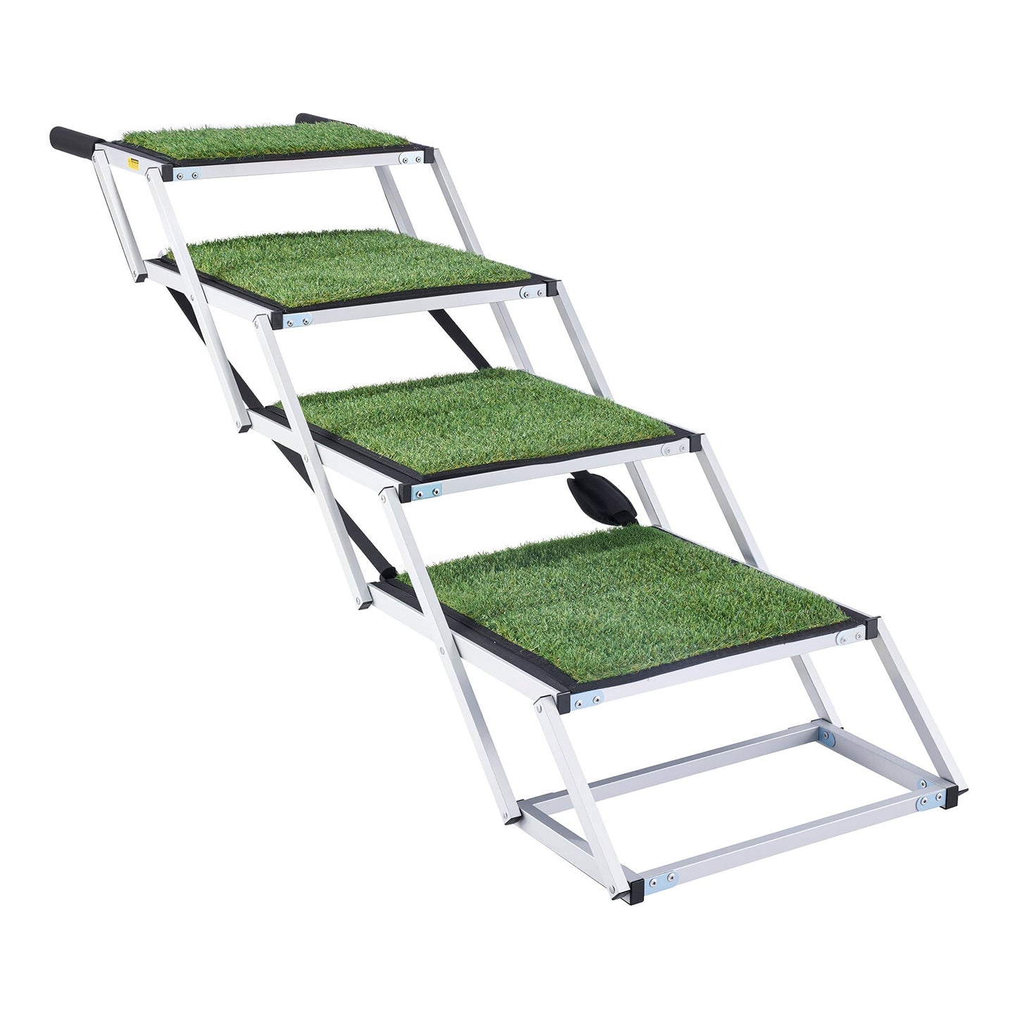 Foldable Dog Car Steps - 4 Wide Non-Slip Pet Ramp for Large Dogs