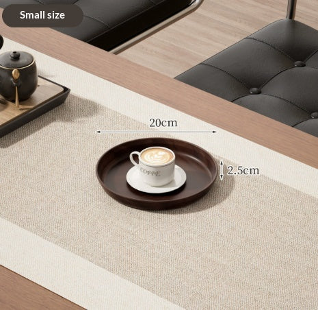 Wood Grain Round Tray Multi-Purpose Dining Plate for Home Use