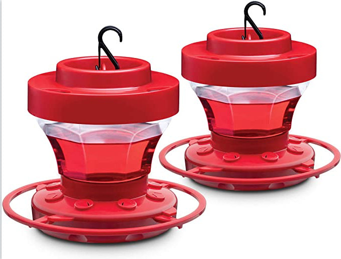 Bird Water Drinker - Red Plastic Waterer for Bird Cages