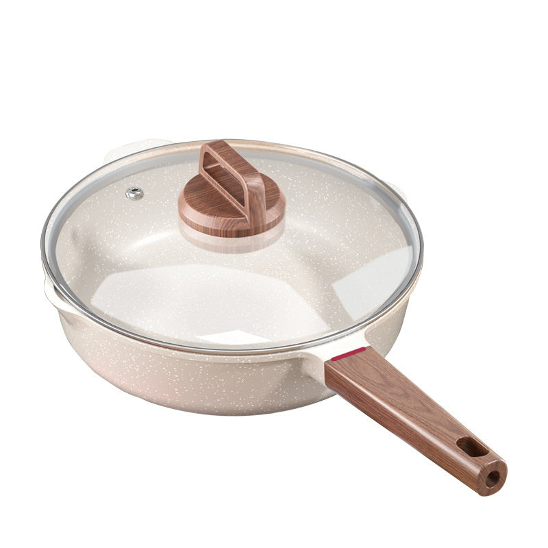 Non-Stick Flat-Bottom Frying Pan for Induction & Gas Stoves - Multiple Sizes