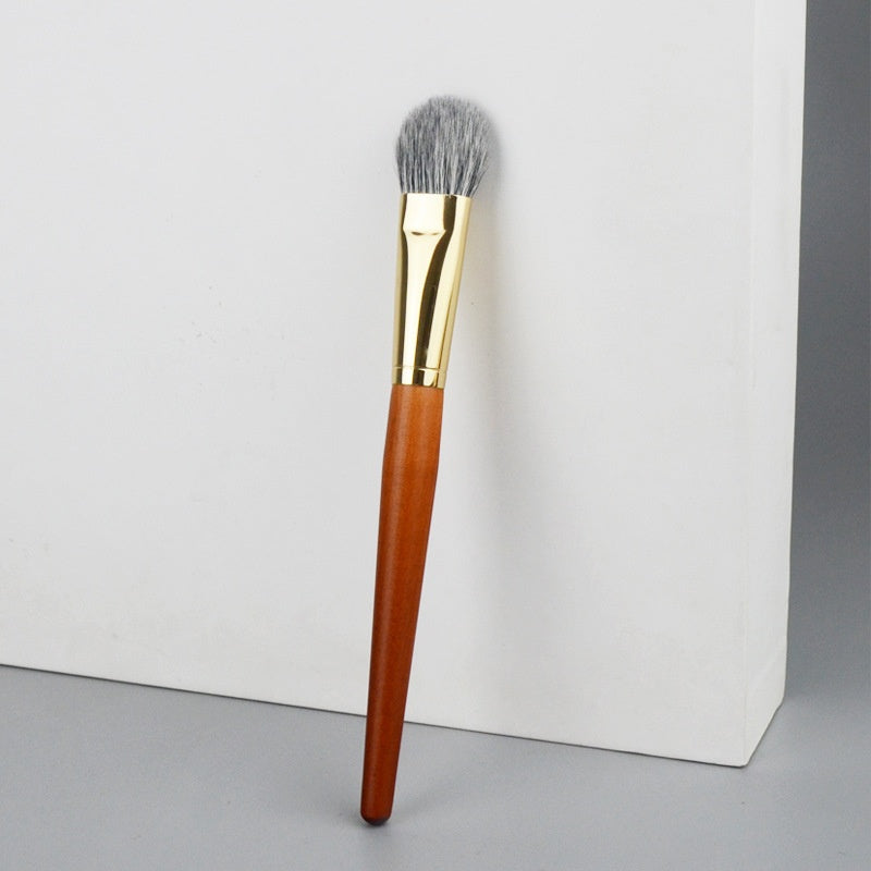 Heart-Shaped Makeup Brush for Blush and Highlighter Tongue-Shaped Blending Face Brush