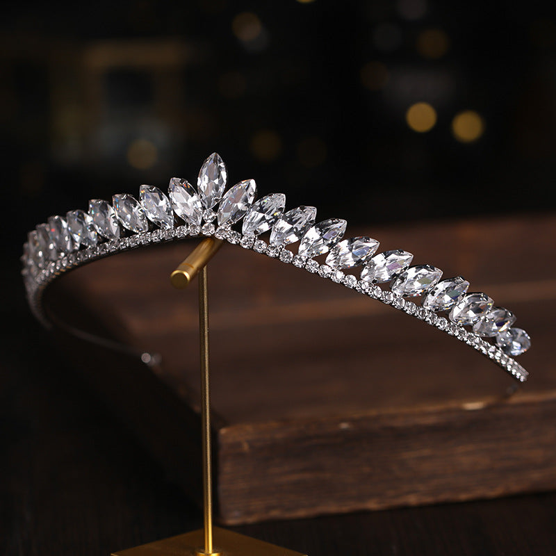Rhinestone Crown Headband Bridal