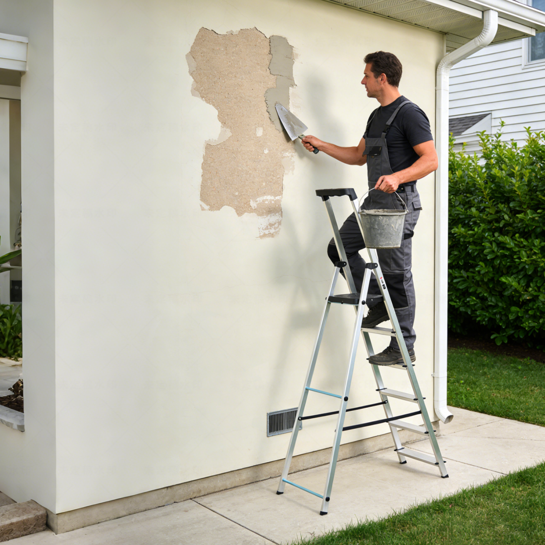 Folding Step Ladder with Handrail - 330 lb Capacity, Anti-Slip