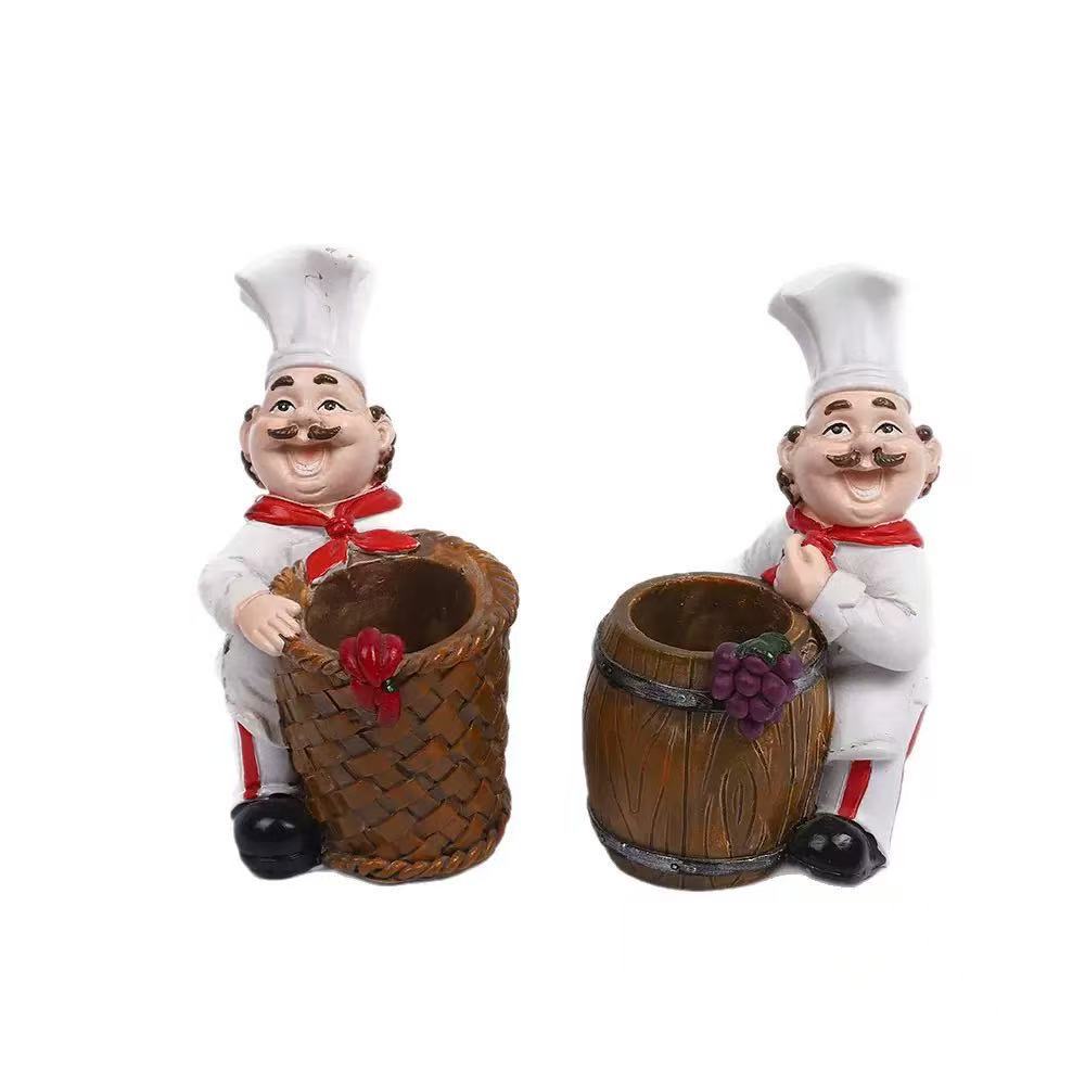 European-Style Toothpick Holder Decor - Home & Garden Resin Ornament