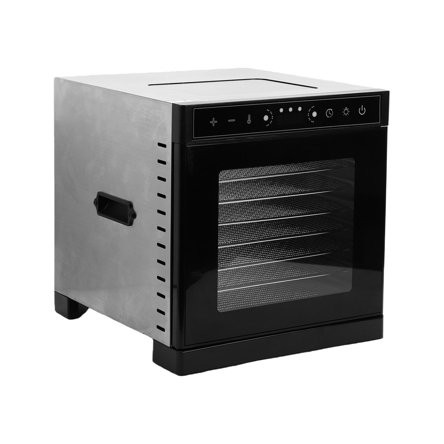 Food Dehydrator With Viewing Window, 8 Stainless Steel Trays Dryer,