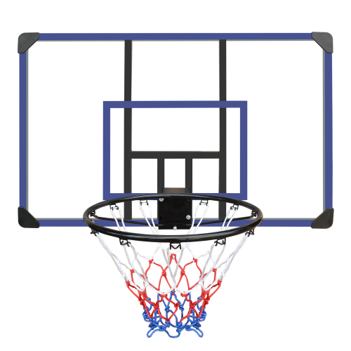 Wall-Mounted Basketball Hoop - 45x29 Inches, Shatterproof Back