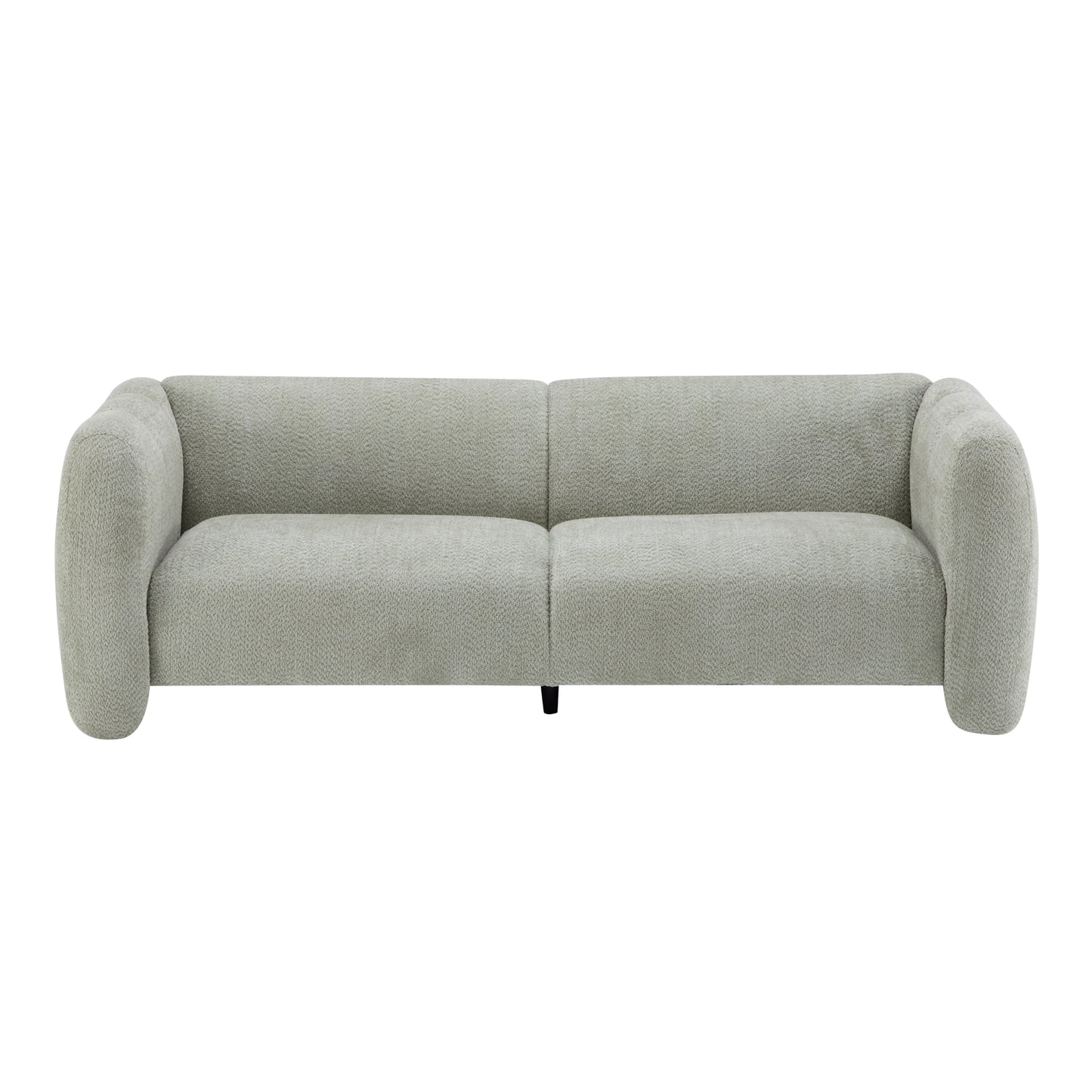 83" Light Green 3-Seater Sofa with Wave Design
