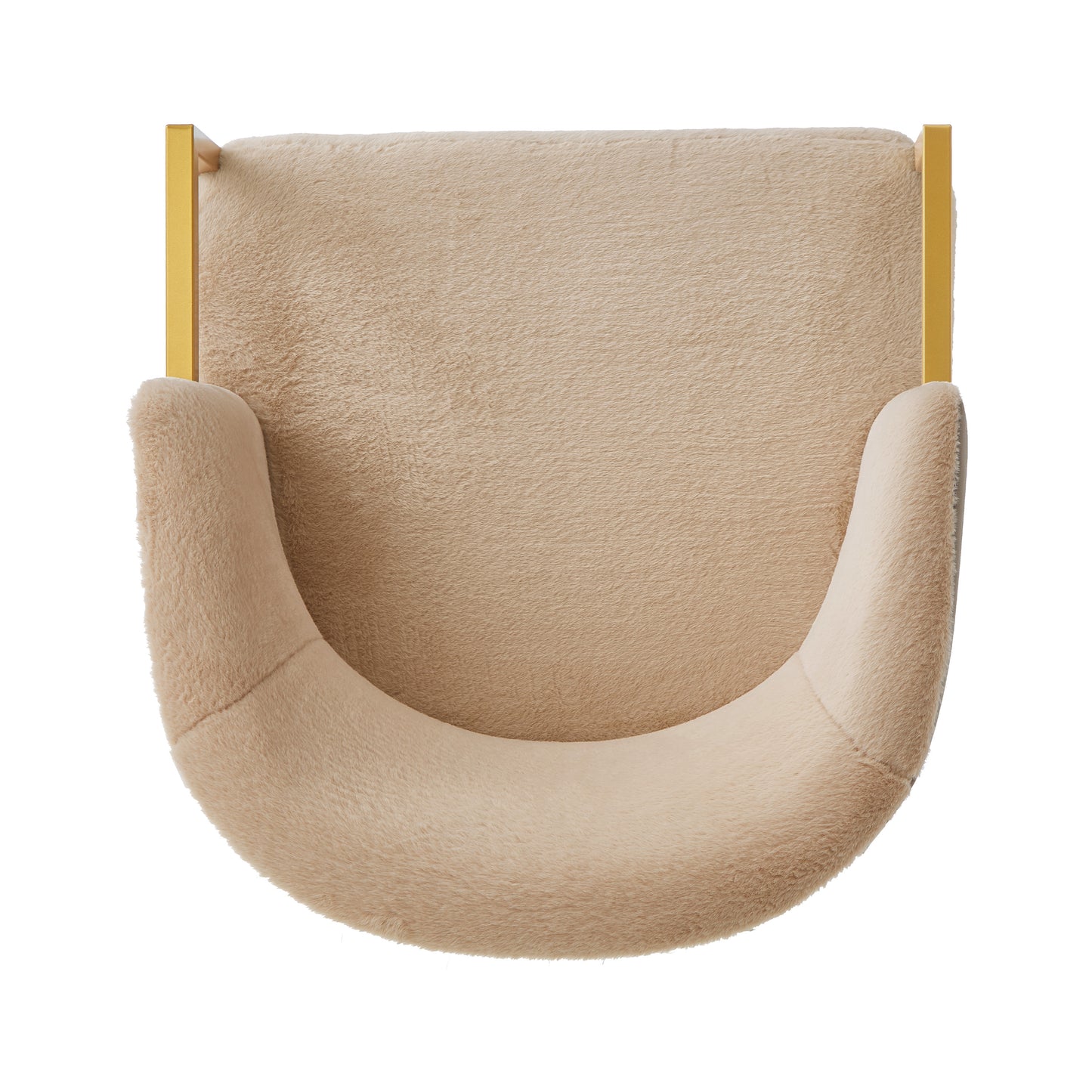 Cozy Upholstered Accent Chair with Gold Metal Frame - Brown