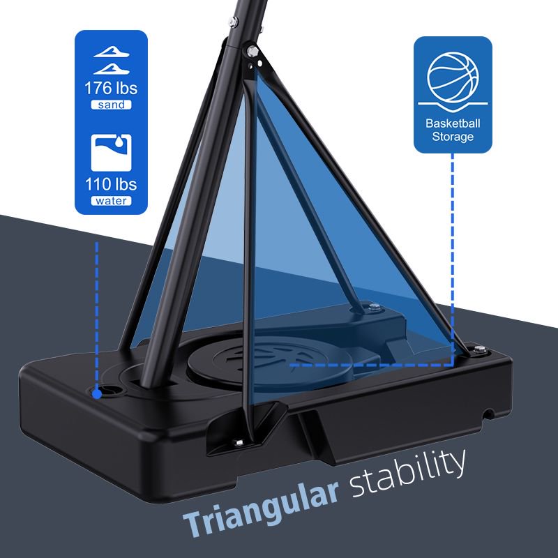 Adjustable Portable Basketball Hoop - 7.55-10 Ft Height