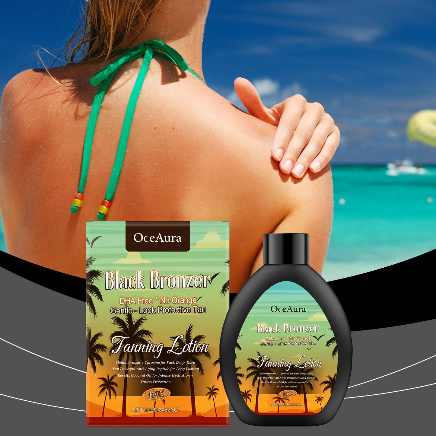 Coconut Tanning Lotion - Moisturizing Darkening Body Care 100g