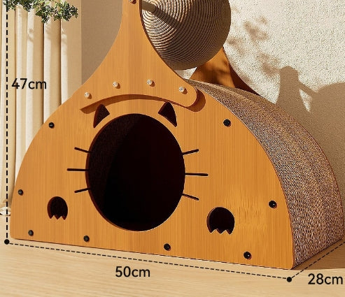 Sisal Cat Scratch Board with Crumb-Resistant Mat | Durable Pet Furniture