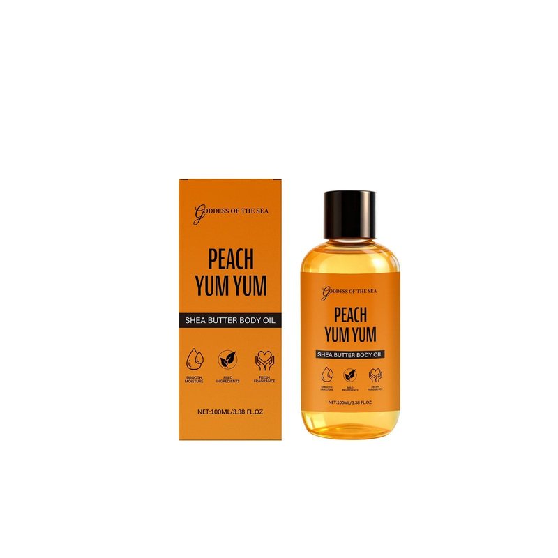 Shea Body Oil, Peach Scent, 100 ml