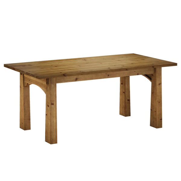 Solid Wood Dining Table - Seats 4-6, Rustic Charm