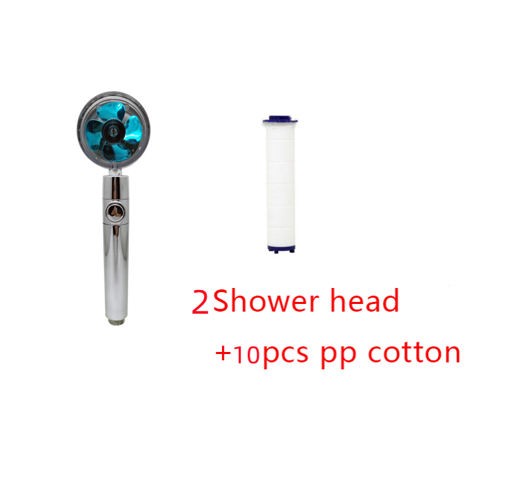 Water Saving Shower Head with Rotating Nozzle and High Pressure Spray