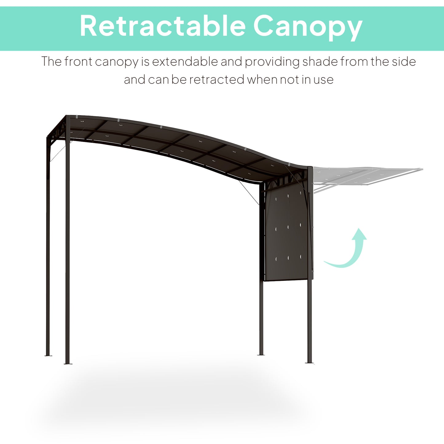 Outdoor Pergola and Patio Gazebo - Brown Canopy