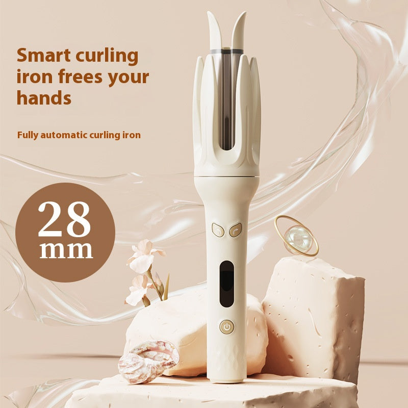 Automatic Curling Iron Pink with Negative Ion Technology, Long-Lasting Waves