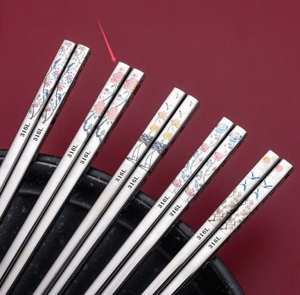 Stainless Steel Chopsticks 25cm Set for Restaurant Hotel & Home Use