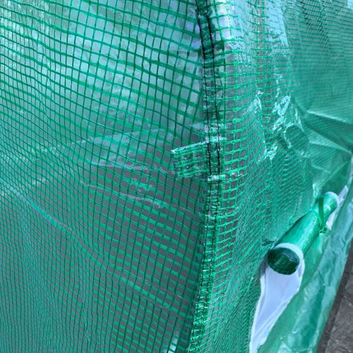Walk-In Greenhouse with Steel Frame & Polyethylene Cover - 15x7x6.5 ft, Green