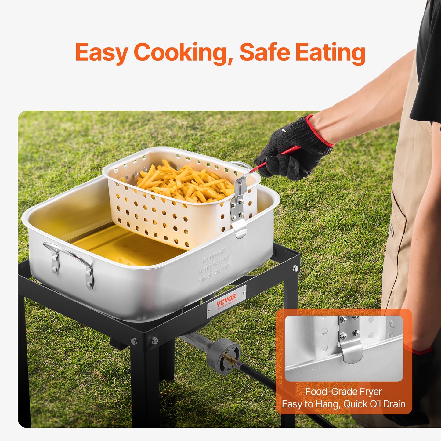 18 Qt Outdoor Propane Deep Fryer Kit with Dual Baskets