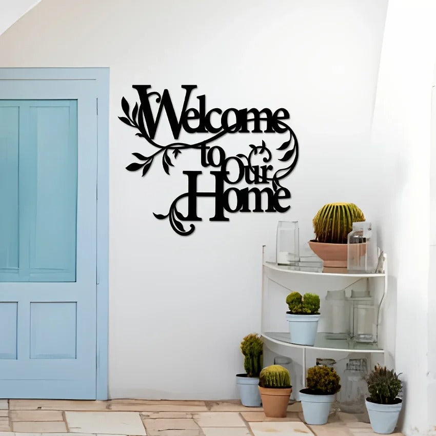 Vintage Metal Wall Sign - Where Life Begins & Love Never Ends
