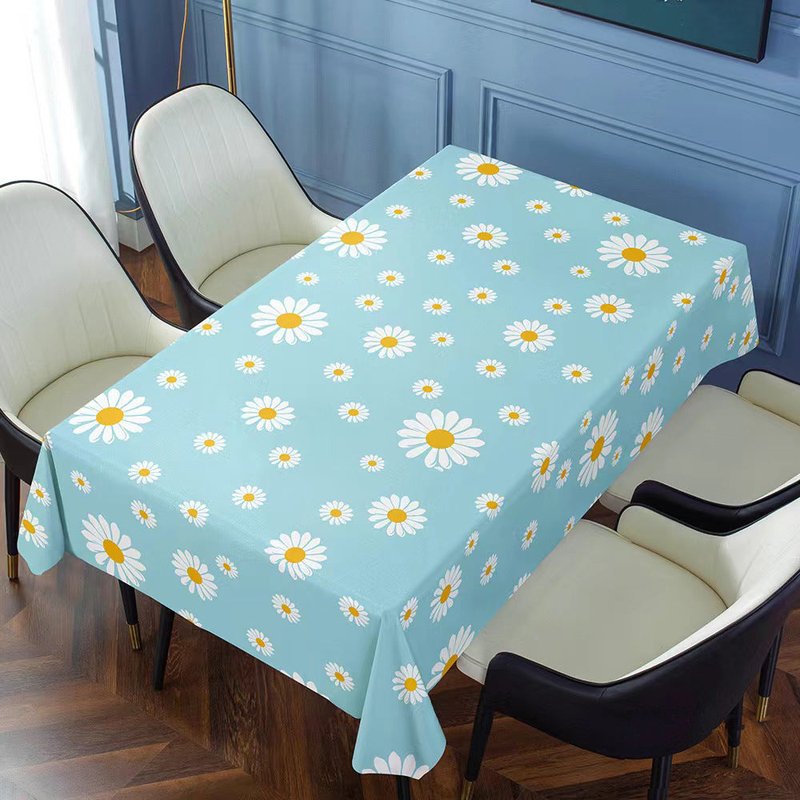 Waterproof Non-Slip Rectangular Coffee Tablecloth - Modern Geometric Design