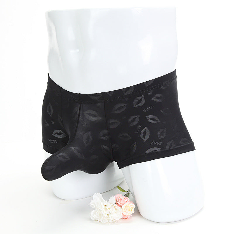 Men's Breathable Ice Silk Briefs - Sexy Middle Waist Underwear for Men