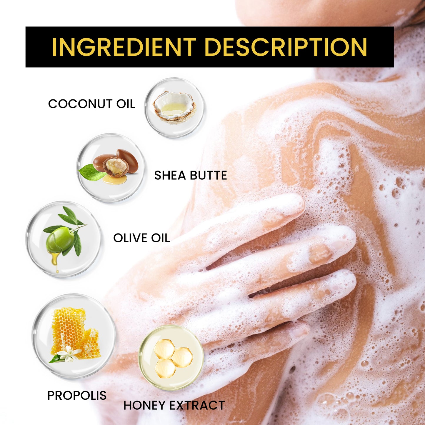 Propolis Honey Soap - Deep Cleansing & Moisturizing Body Care Bar