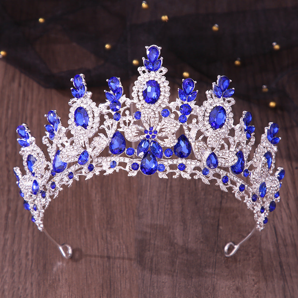 Luxury Bridal Crown Headpiece with Crystal Cross Design for Wedding & Special Occasions