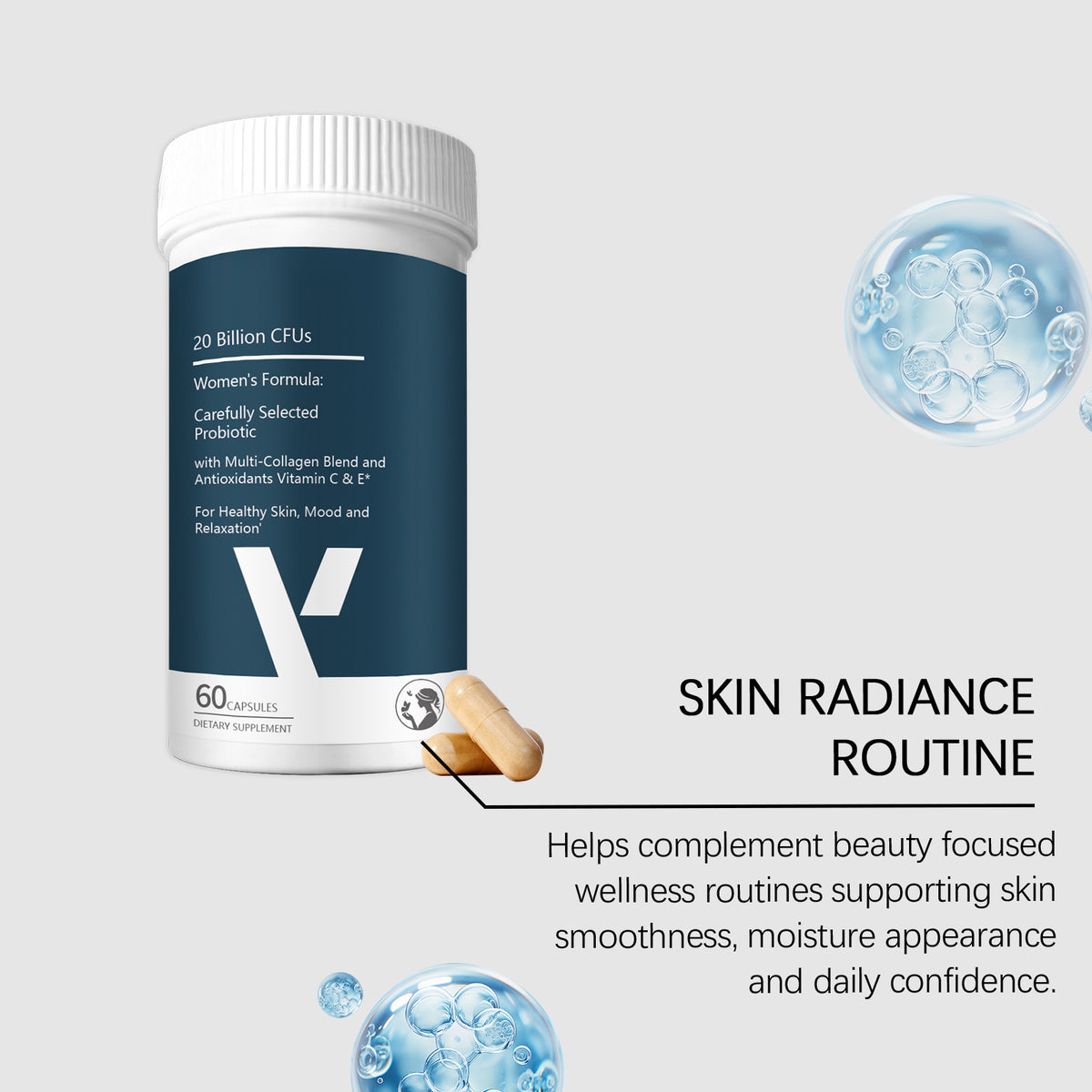 Women's Vitality Skin Care Capsules - 60 Count