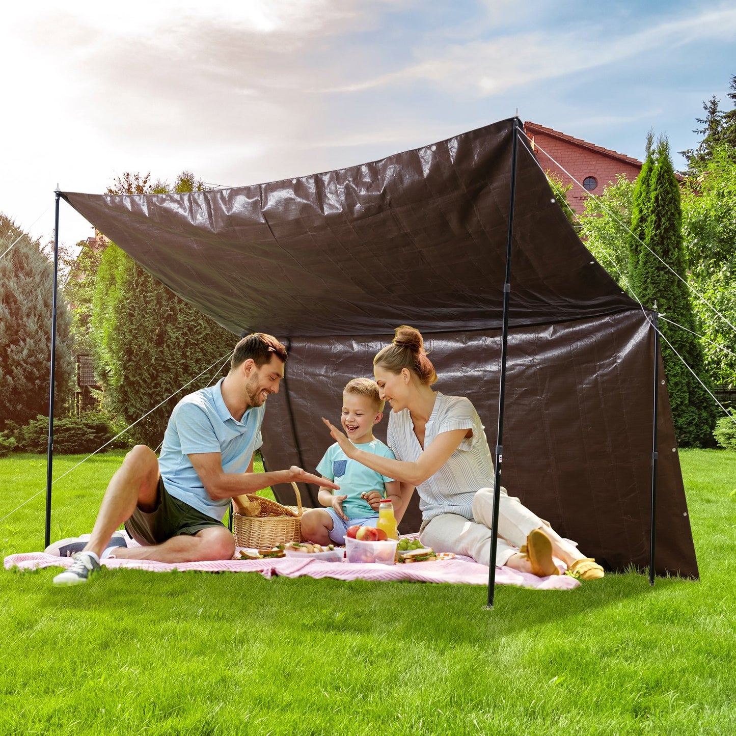 Heavy Duty Waterproof Tarp 20x40 Ft 16 Mil Poly Cover - All-Weather Outdoor Protection