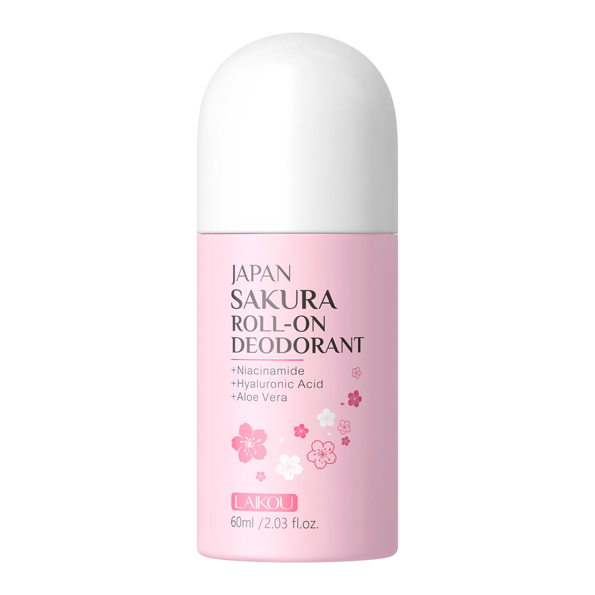 Cherry Blossom Fragrance Body Roll-On Deodorant 60ml Pink - Antiperspirant for Women