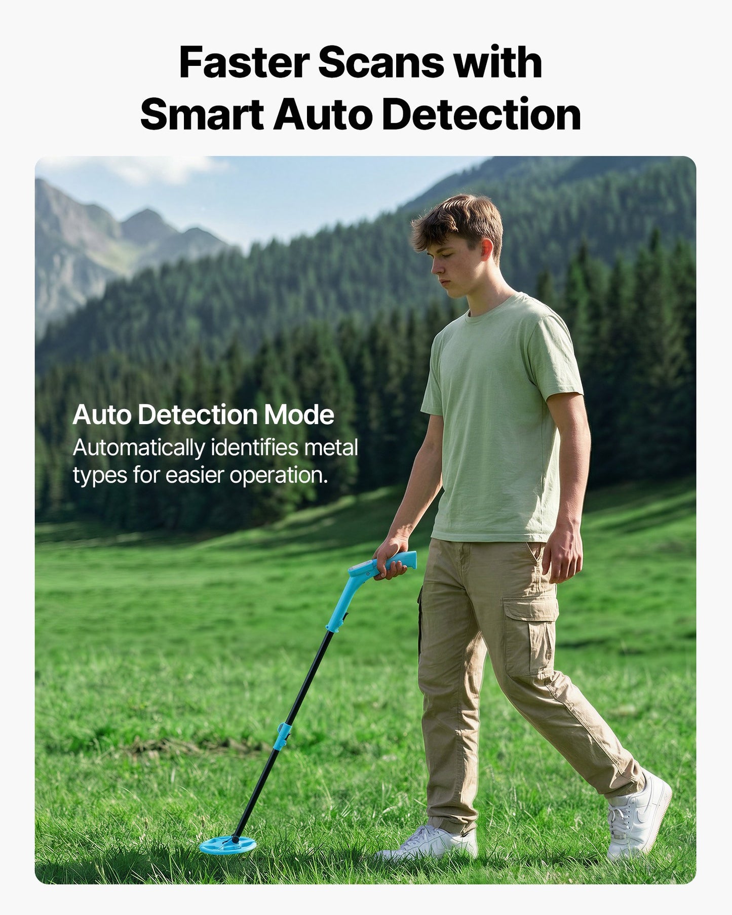 Waterproof Metal Detector with LCD Display & Adjustable Handle - Gold & Treasure Hunting