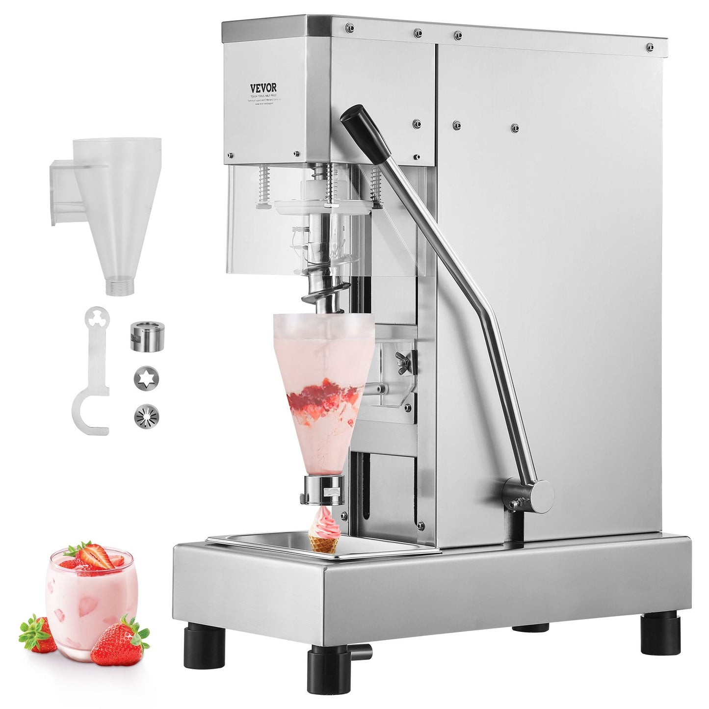 750W Stainless Steel Ice Cream Blender with Large Capacity & Easy Cleaning