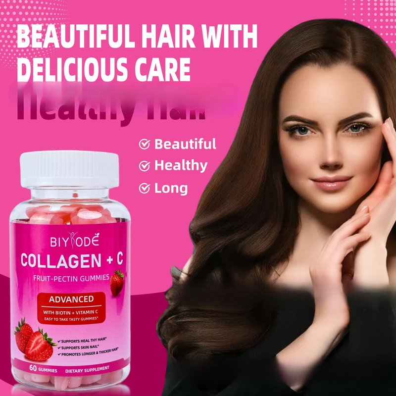 Collagen Biotin Vitamin C Gummies for Women (60 Count)